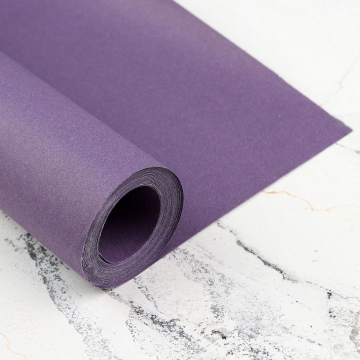Подарочная крафт бумага однотонная фиолетовая, 0.7×8 м