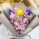 Букетик сухоцветов и искусственных цветов в коробке, сиреневый, 12.5×18 см