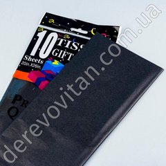Бумага тишью, черная, 10 листов, 51 см × 66 см