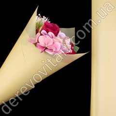 Калька для квітів в рулоні, світло-жовта, 0.6×8 м, код 021