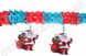 Новогодняя гирлянда-растяжка "Дед Мороз", 2.7 м, красно-голубая