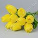 Тюльпани з латексу, жовті, букет 9 шт., ~33 см