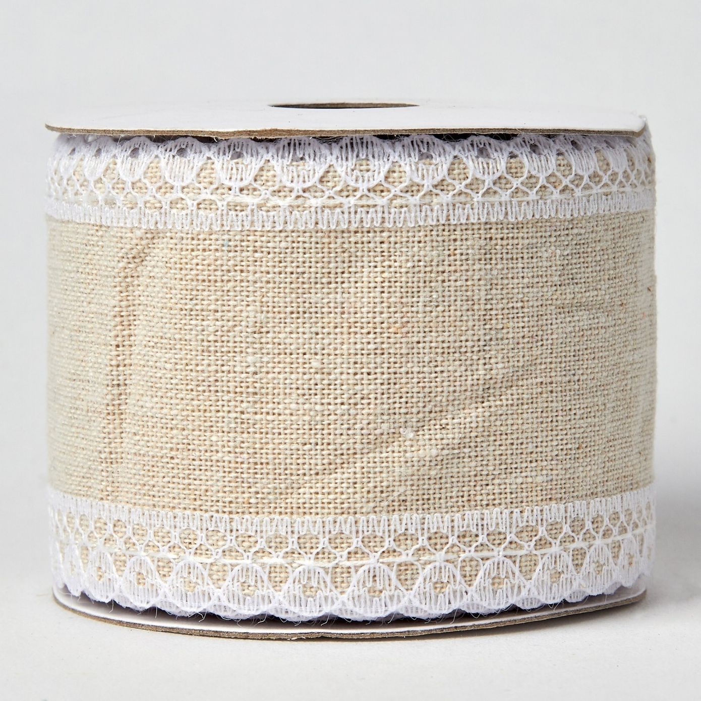 Лляна стрічка з тонким мереживом, 6 см&times;4.5 м