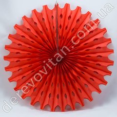 Подвесной бумажный веер, красный, 50 см