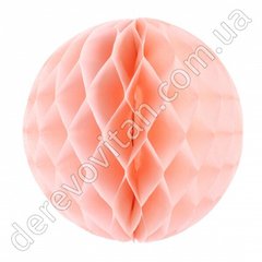 Бумажный шар-соты, персиково-розовый, 15 см
