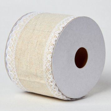 Лляна стрічка з тонким мереживом, 6 см&times;4.5 м