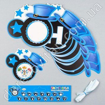 Гирлянда из флажков "Happy Birthday" Микки Маус, 3.3 м