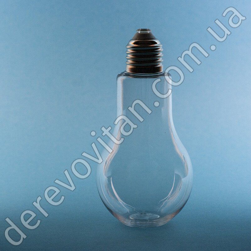 Подвесной декор "Лампочка" с плоским дном, пластик, 6.5×14 см