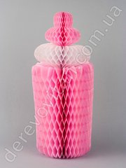 Декор подвеска-соты "Бутылочка", розовая