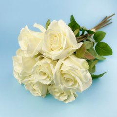 Букет штучних троянд "Ваніль", 8 шт., 49 см