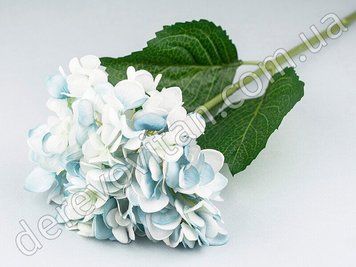 Декоративная ветка гортензии, голубая, 16&times;69 см