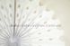 Подвесной веер, белый, 50 см - бумажный декор-розетка