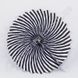 Подвесной веер, черно-белый, 30 см - бумажный декор-розетка
