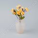 Букетик штучних ранункулюсів на ніжці, жовтий, 15 квіток, ~11×23 см