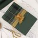 Крафт-бумага для подарков, зеленая и клетка, 0.7&times;8&nbsp;м в рулоне