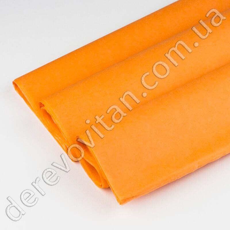 Папір тішью, світло-оранжевий, 50×75 см, 50 аркушів