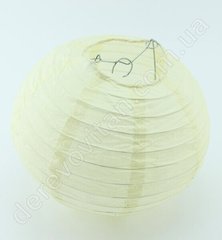 Бумажный подвесной фонарик, кремовый, 35 см