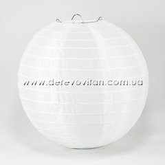 Подвесной фонарик из ткани (нейлон), белый, 35 см