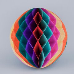 Бумажный шар-соты, разноцветный, 30 см
