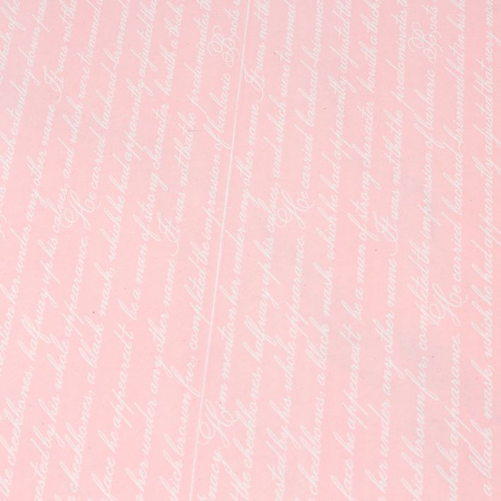 Крафт-папір для подарунків, рожевий з написами, 0.7×8 м в рулоні