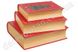 Коробки новорічні подарункові "Книга з ялинкою", червоні, 3 шт.