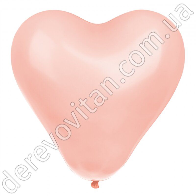 Воздушные шары "Сердце" латексные, персиковые, 30 см 12", 98-100 шт. 
