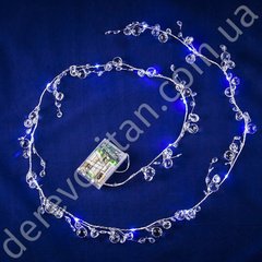 LED-гірлянда з акрилових кристалів "Кульки та краплі", 2 режими, 1.5 м