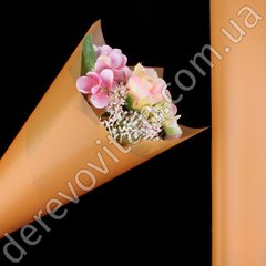Калька для цветов в рулоне, светло-оранжевая, 0.6×8 м, код 026