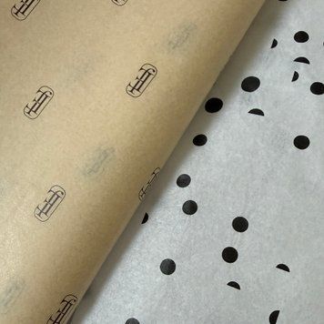 Печать на тишью, бумага с лого 16-17 г/м&sup2;, 50&times;70 см, 50&times;75 см
