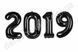 Шары-цифры на Новый год "2019", черные, 58&times;70 см