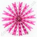 Подвесной веер, бело-розовый, 50 см - бумажный декор-розетка