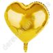 Воздушный/гелиевый шар "Сердце", золото, 18 дюймов (45 см)