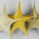Звезда подвесная для декора из ткани, золото, 40 см