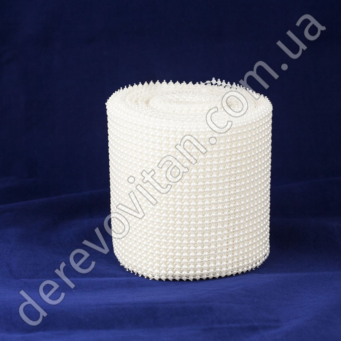 Жемчужная лента 0.3 см×11 см×8.5 м (9 ярдов), белая, пластик