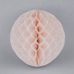 Бумажный шар-соты, пудровый розовый, 25 см