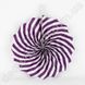 Подвесной веер, фиолетово-белый, 30 см - бумажный декор-розетка