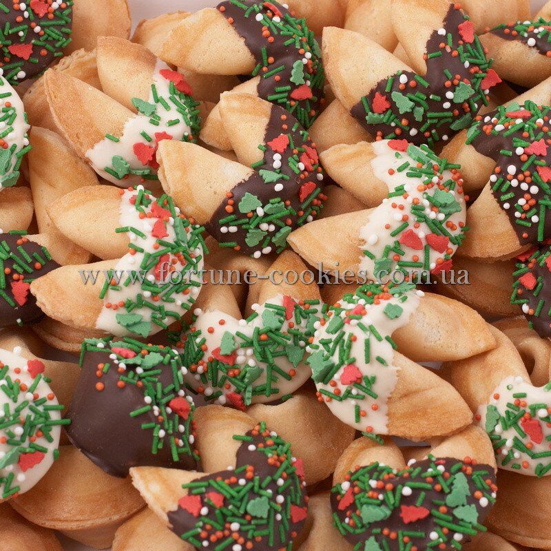 Печенье с предсказаниями «Милый Санта №2», 8 шт. в шоколаде
