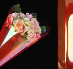 Пленка для цветов "Хамелеон" красная, 20 листов 50×70 см