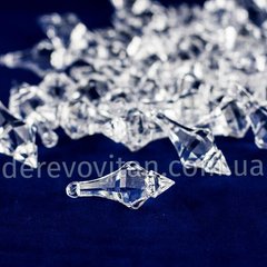 Наконечник-кристалл из акрила "Пика", 1.5×4.5 см, 15 шт.