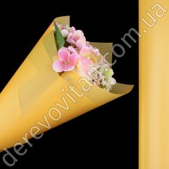 Калька для квітів в рулоні, темно-жовта, 0.6×8 м, код 027