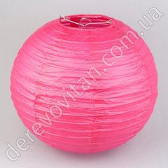 Бумажный подвесной фонарик, ярко-розовый, 25 см