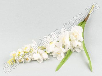 Фрезия декоративная из латекса, белая, 9.5&times;47 см