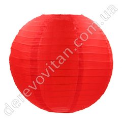 Подвесной фонарик из ткани (нейлон), красный, 30 см