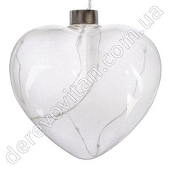 Декоративный LED-светильник "Сердце" на батарейках, белый, 13×13×4 см