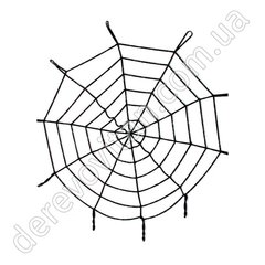 Большая паутина для декора на Хэллоуин, черная, 5 м