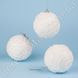 Елочные шары небьющиеся, "Белый узор", 8 см, 3 шт. упаковка