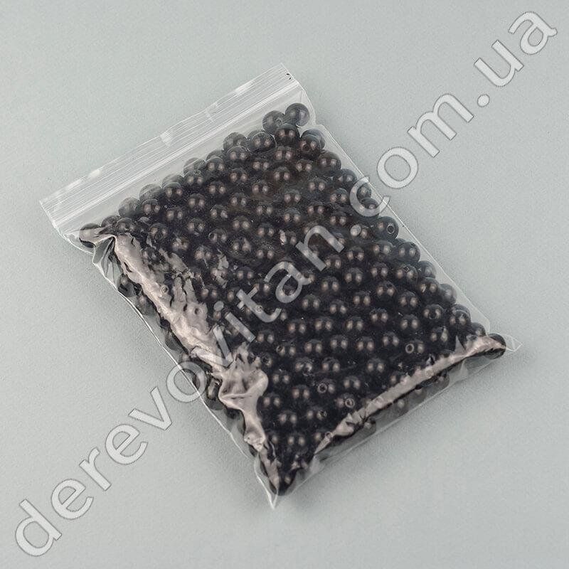 Штучні перли, чорні, 1.2 см, 250 г пакунок