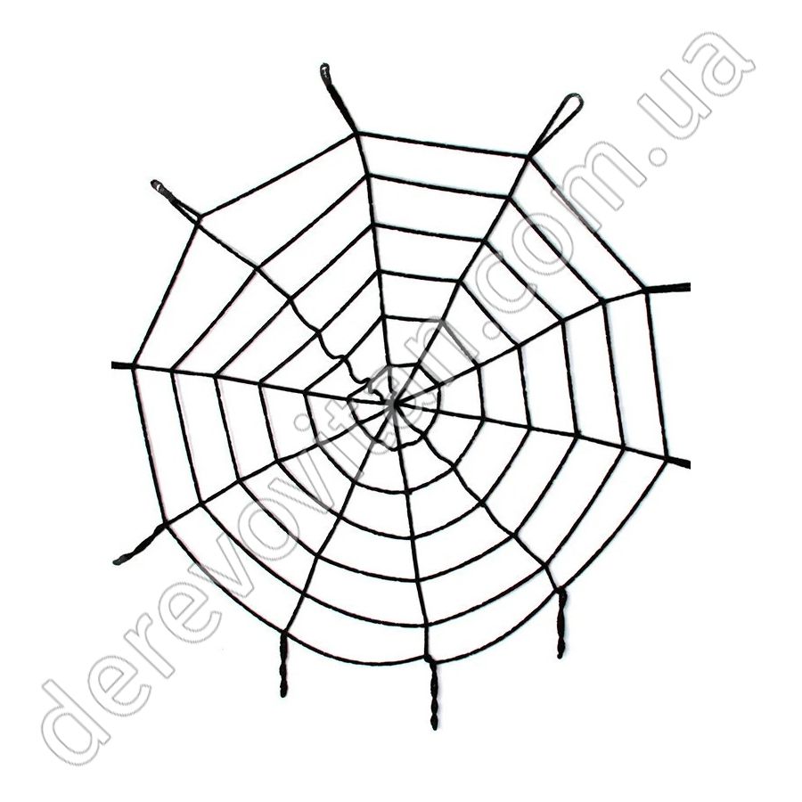 Велика павутина на декору Хелловін, чорна, 5 м
