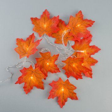Led-гирлянда из декоративных листьев "Осень", 1.10 м