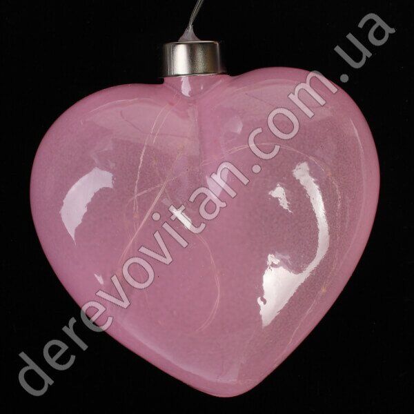 Декоративный LED-светильник "Сердце" на батарейках, розовый, 13×13×4 см